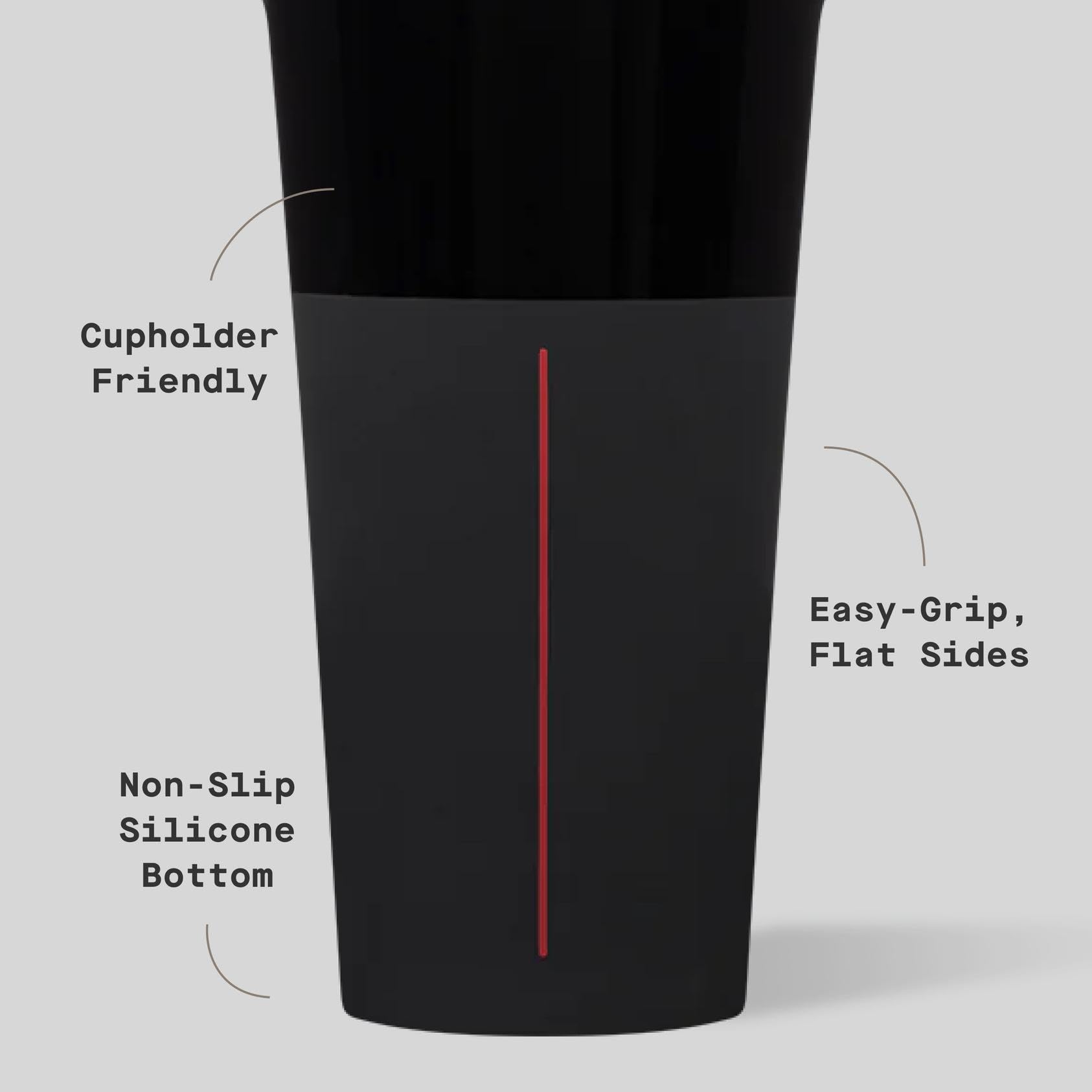 Corkcicle Darth Vader tumbler insulation detail emphasizes long lasting cold