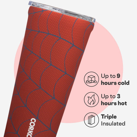 Corkcicle Spider-Man 24oz insulation keeps drinks cold for hours