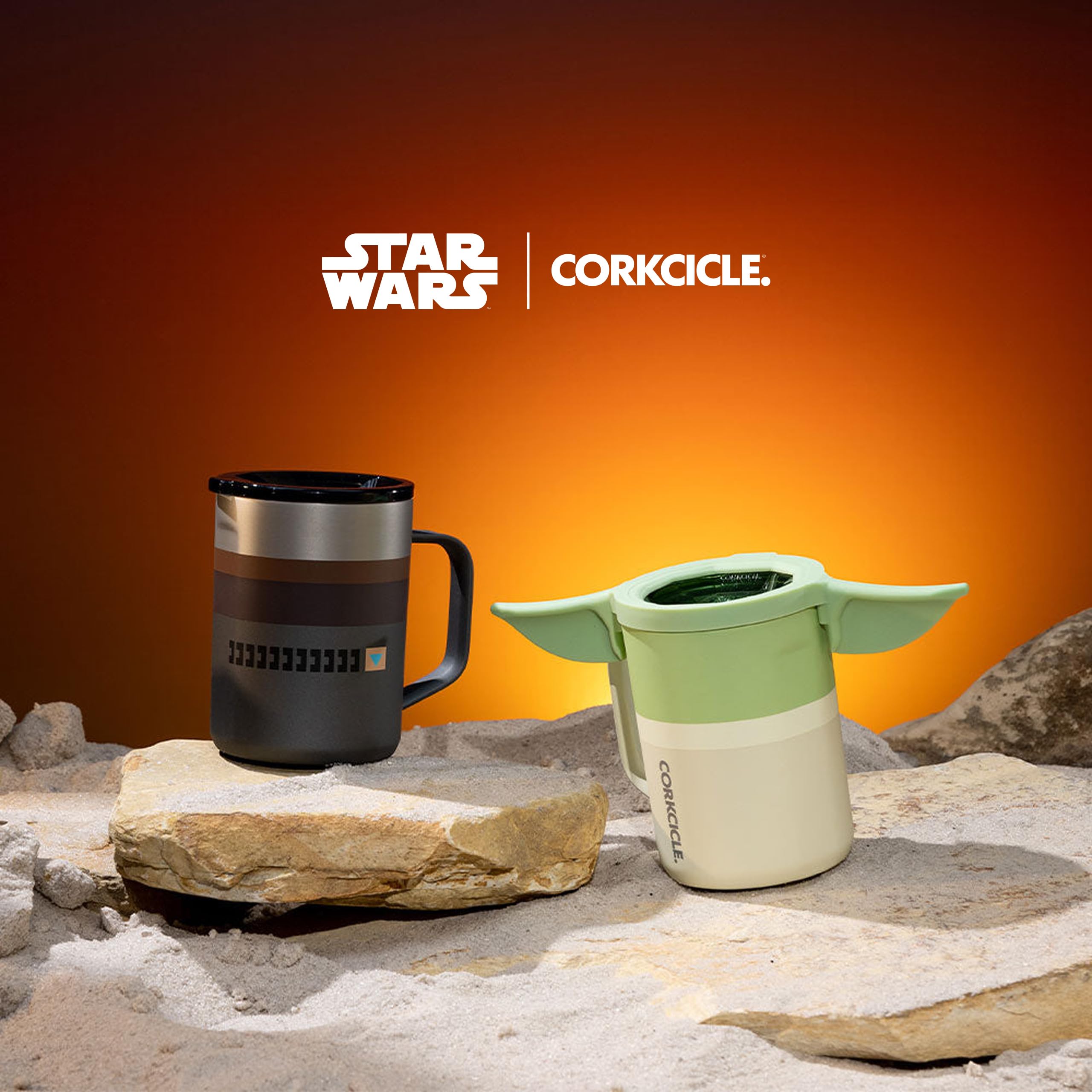 Gift-ready Corkcicle Yoda design for fans.