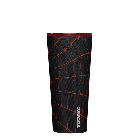 Corkcicle Marvel Tumbler Miles Morales front view with insulated stainless steel body