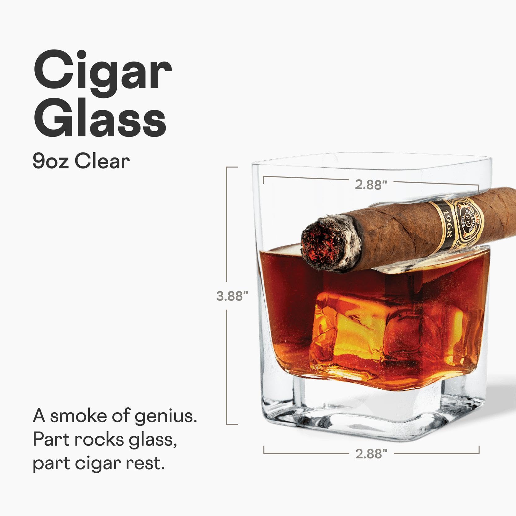 Corkcicle cigar glass dual-use whiskey glass for versatile sipping and smoking.