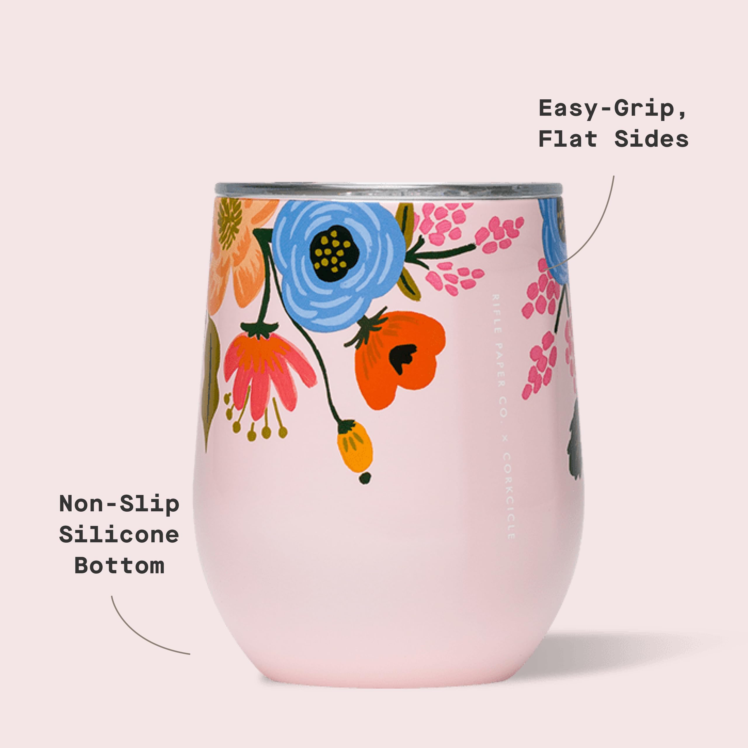 Corkcicle dishwasher-safe top rack feature highlighted for easy care.