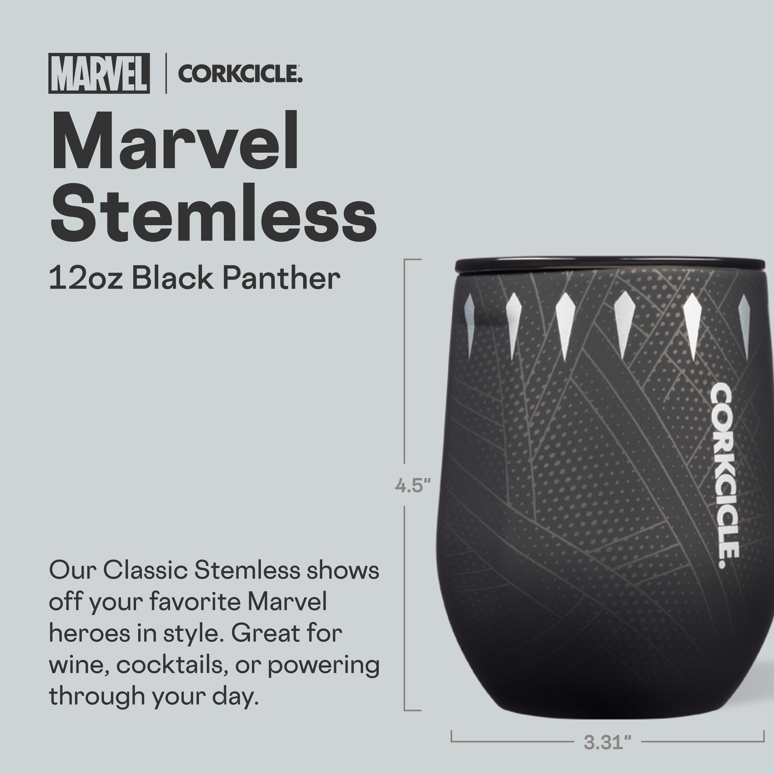 Corkcicle stemless tumbler easy grip flat sides for secure travel use.