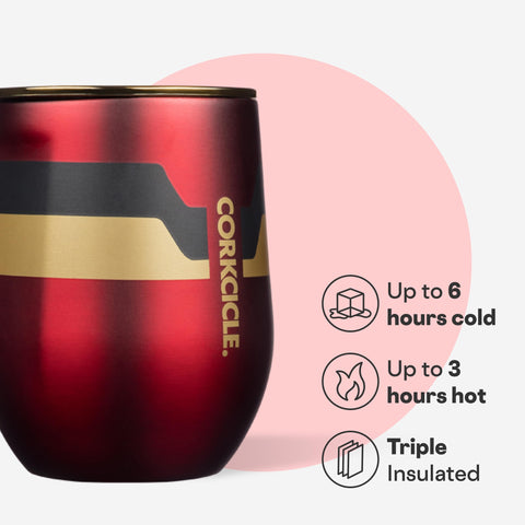 Corkcicle Stemless 12oz stainless steel construction offers durable, reusable drinkware.