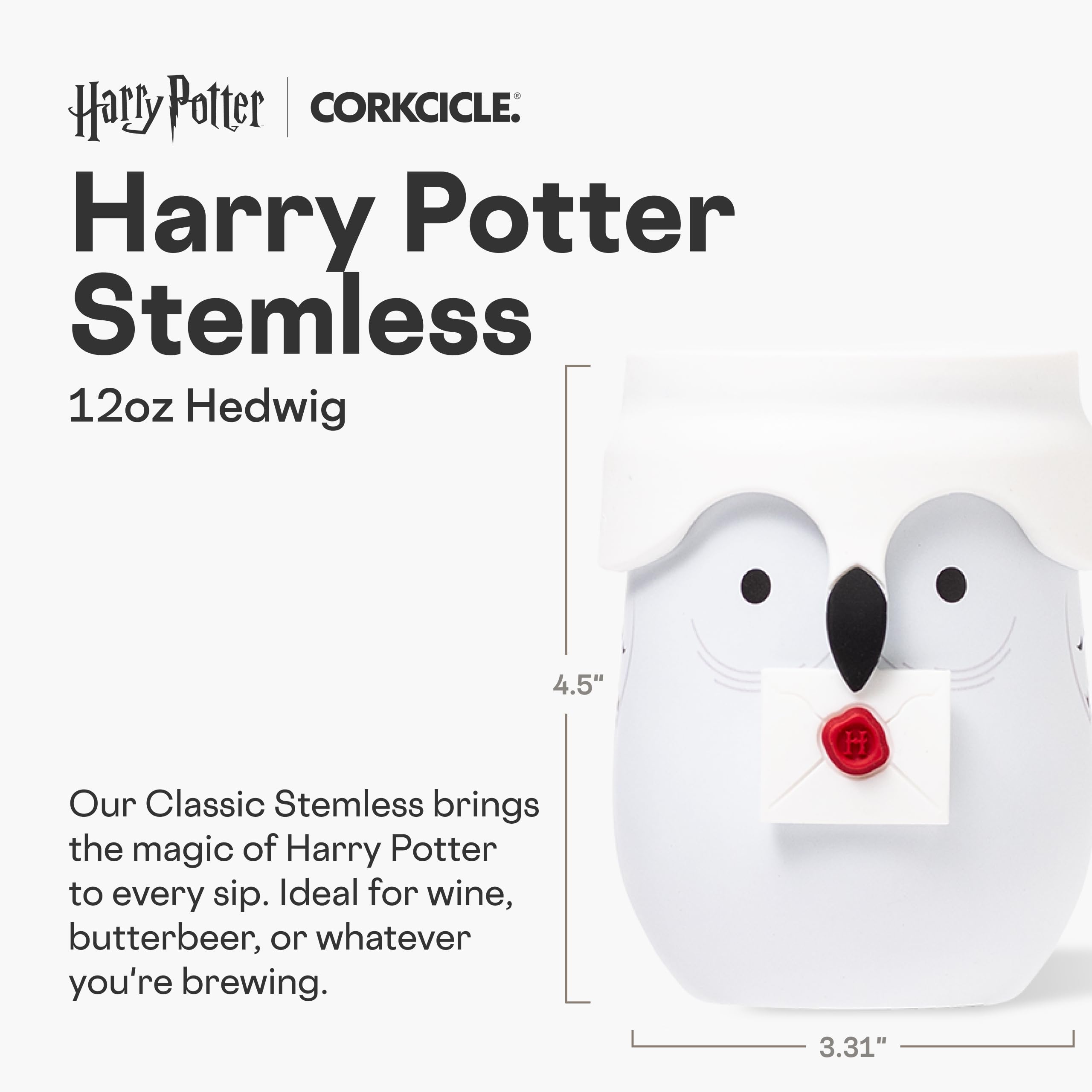Corkcicle stemless tumbler 12oz keeps drinks hot for hours.