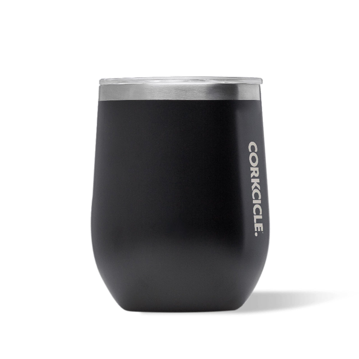 Corkcicle Stemless Wine Tumbler 12 oz with side grip for easy on-the-go sipping.
