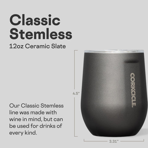 Corkcicle tumbler's flat easy-grip sides for comfortable, on-the-go use.