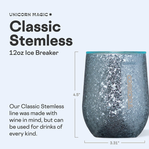 Corkcicle Stemless Tumbler with flat sides for on-the-go sipping.