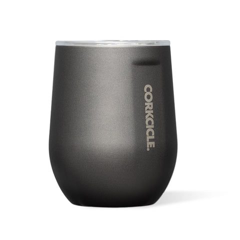 Corkcicle Stemless Wine Tumbler with triple insulation keeps drinks cold for hours.