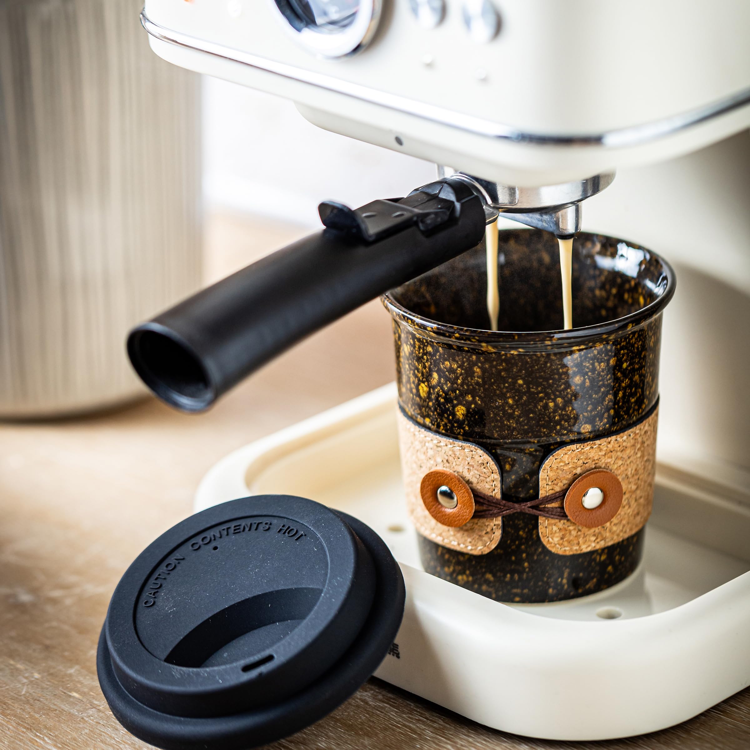 Cormomu 13.5oz capacity mug suitable for espresso or larger servings