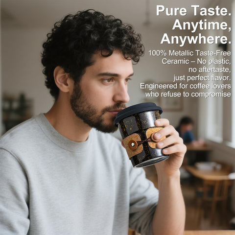Cormomu ceramic tea mug with glossy glaze preserves flavor and resists stains