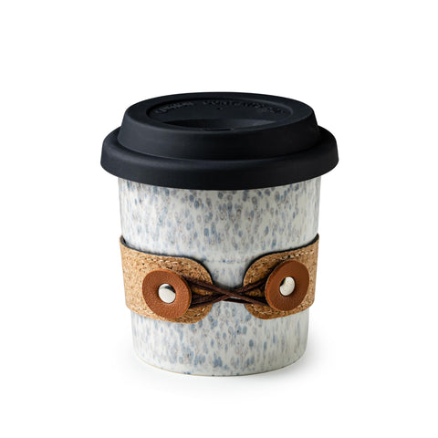 Cormomu coffee mug with spillproof lid for on-the-go hot beverages