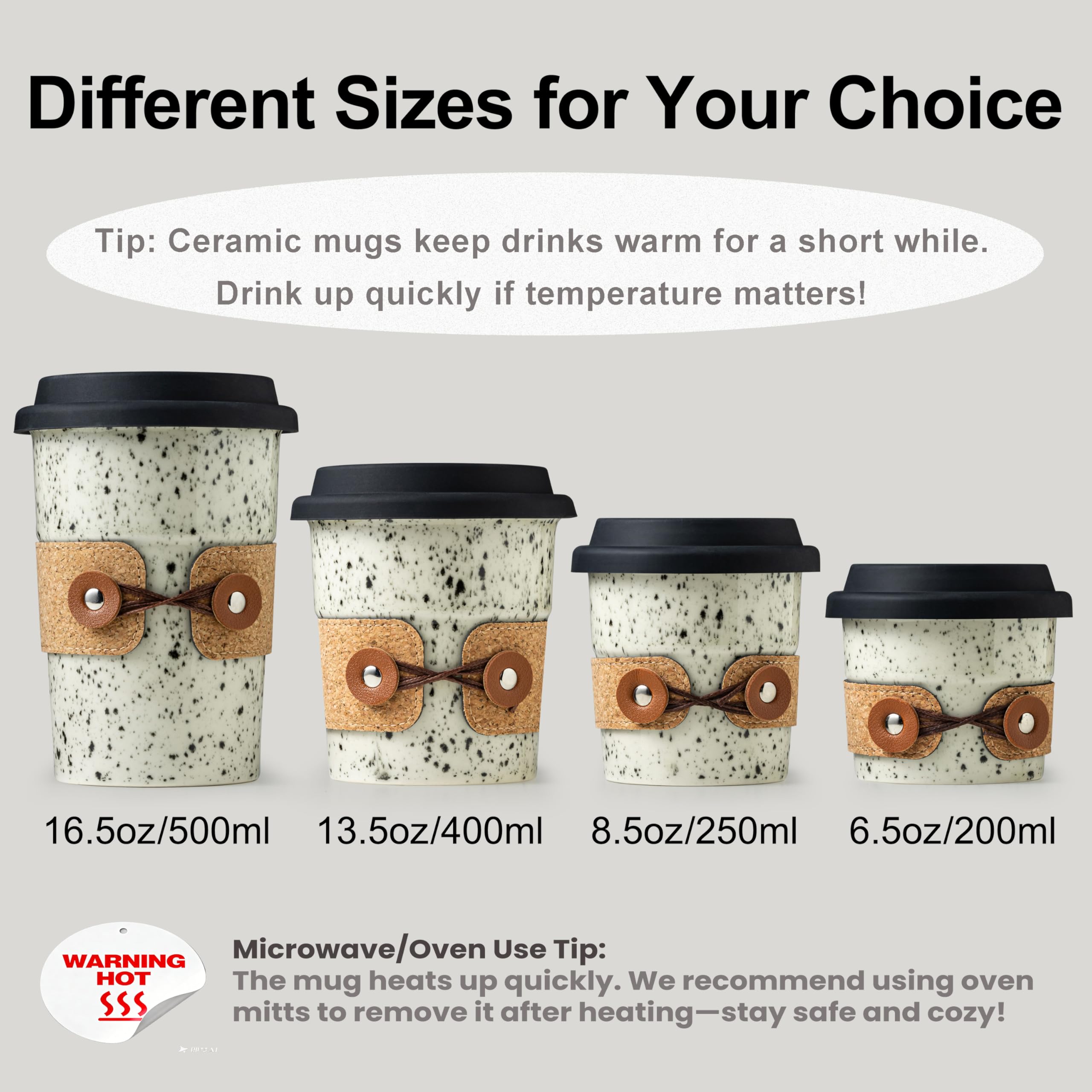 Cormomu 8.5 oz mug keeps coffee within reach on trips