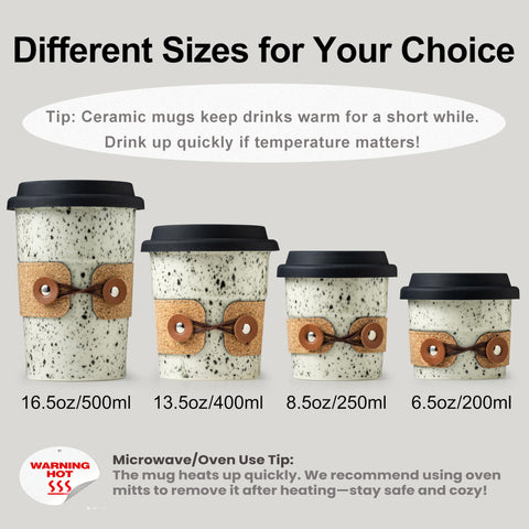 Cormomu 8.5 oz mug keeps coffee within reach on trips