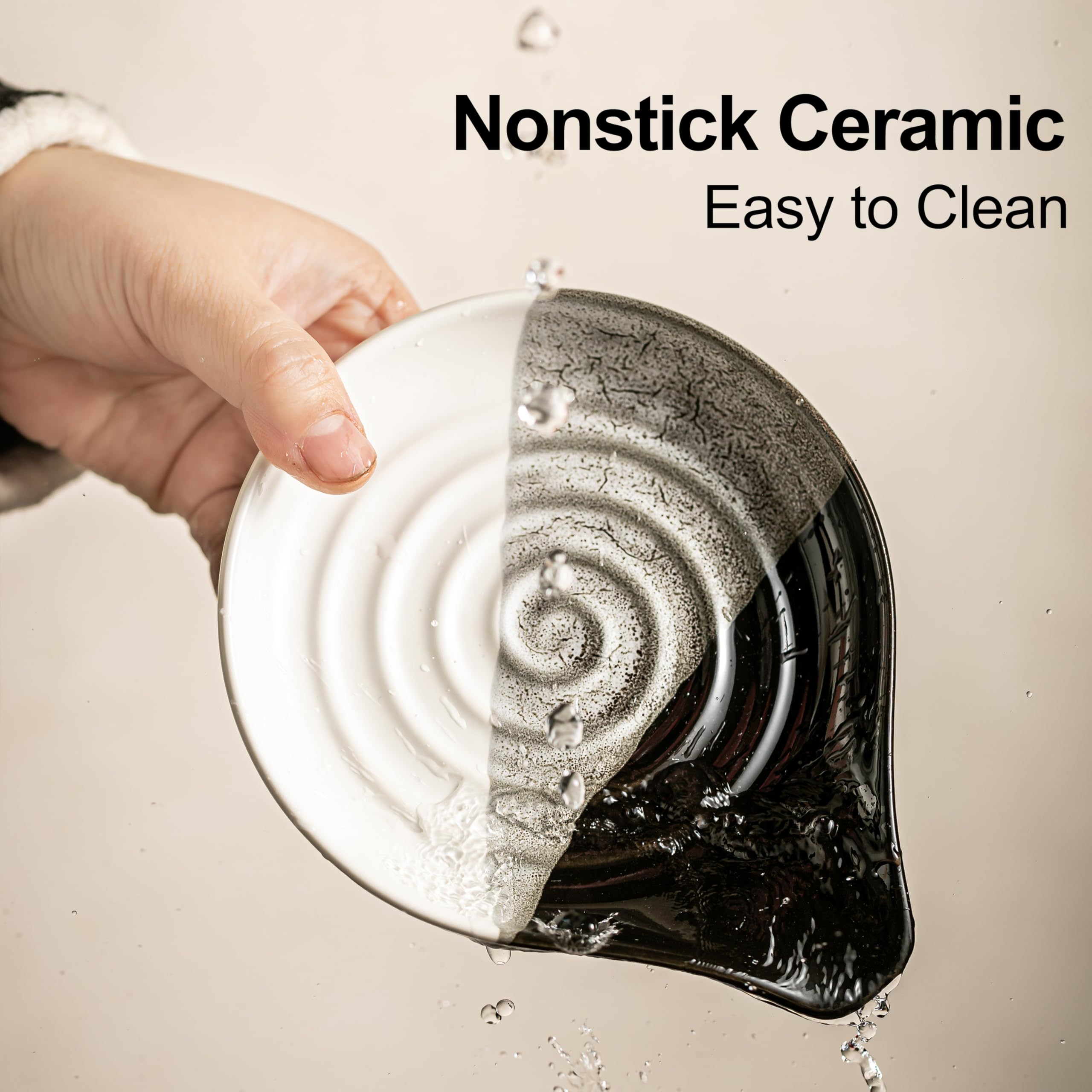 Cormomu heat-resistant spoon rest on counter prevents clutter.