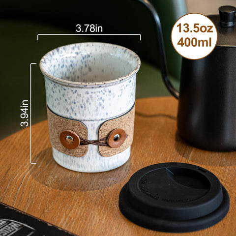 Cormomu large 13.5oz porcelain cup preserves flavor in every sip