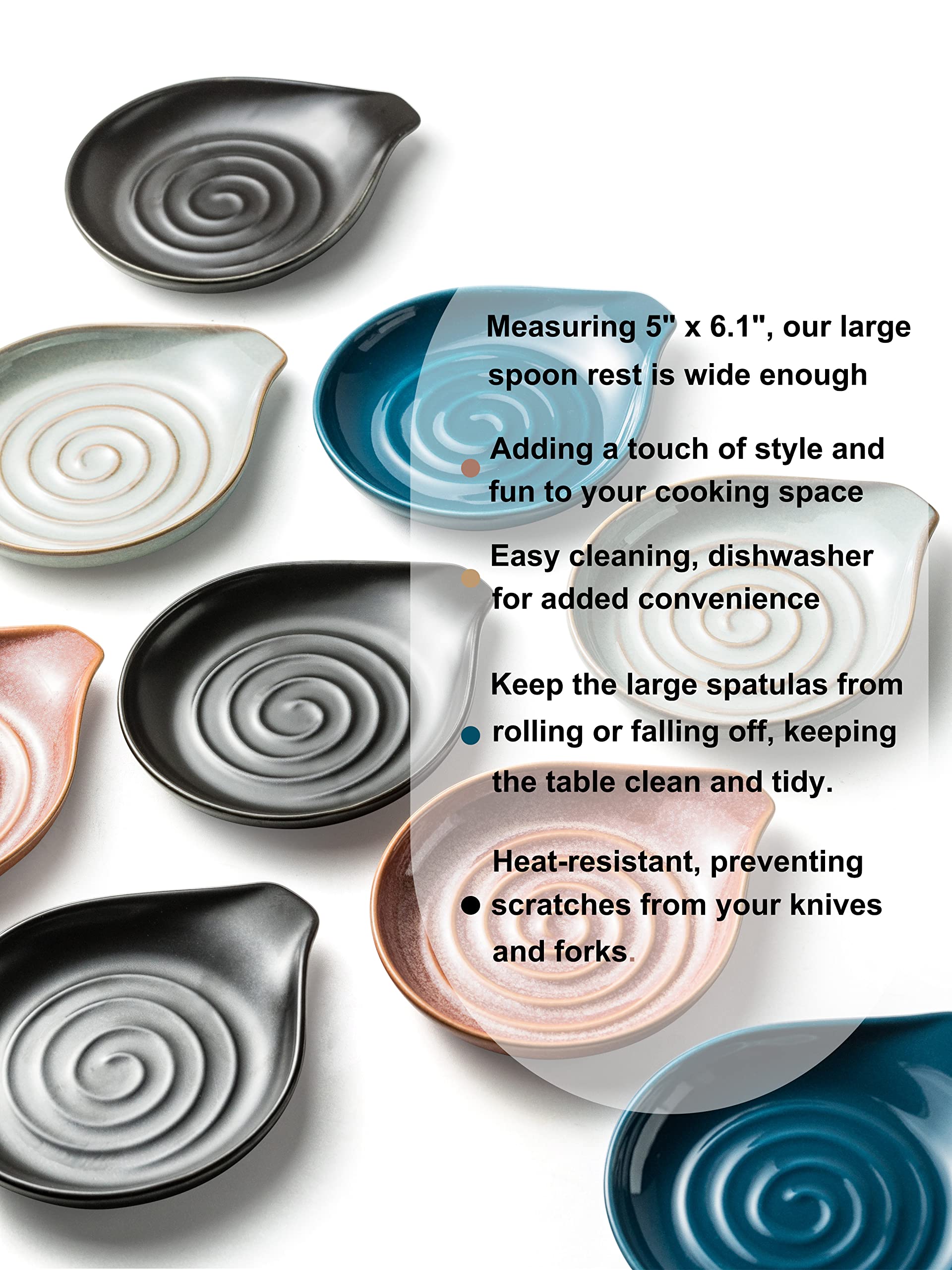 Cormomu spoon rest adds a stylish touch to modern kitchens and decors.