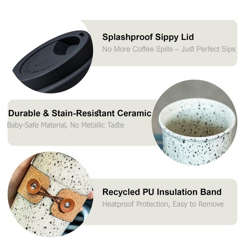 Cormomu textured leather band grip offers comfortable non-slip handling
