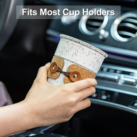 Cormomu travel mug fits standard car cup holders for on-the-go coffee
