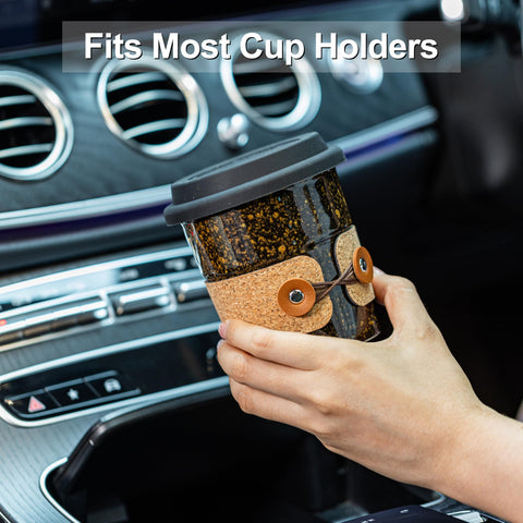 Cormomu travel mug fitting in a car holder for easy commuting