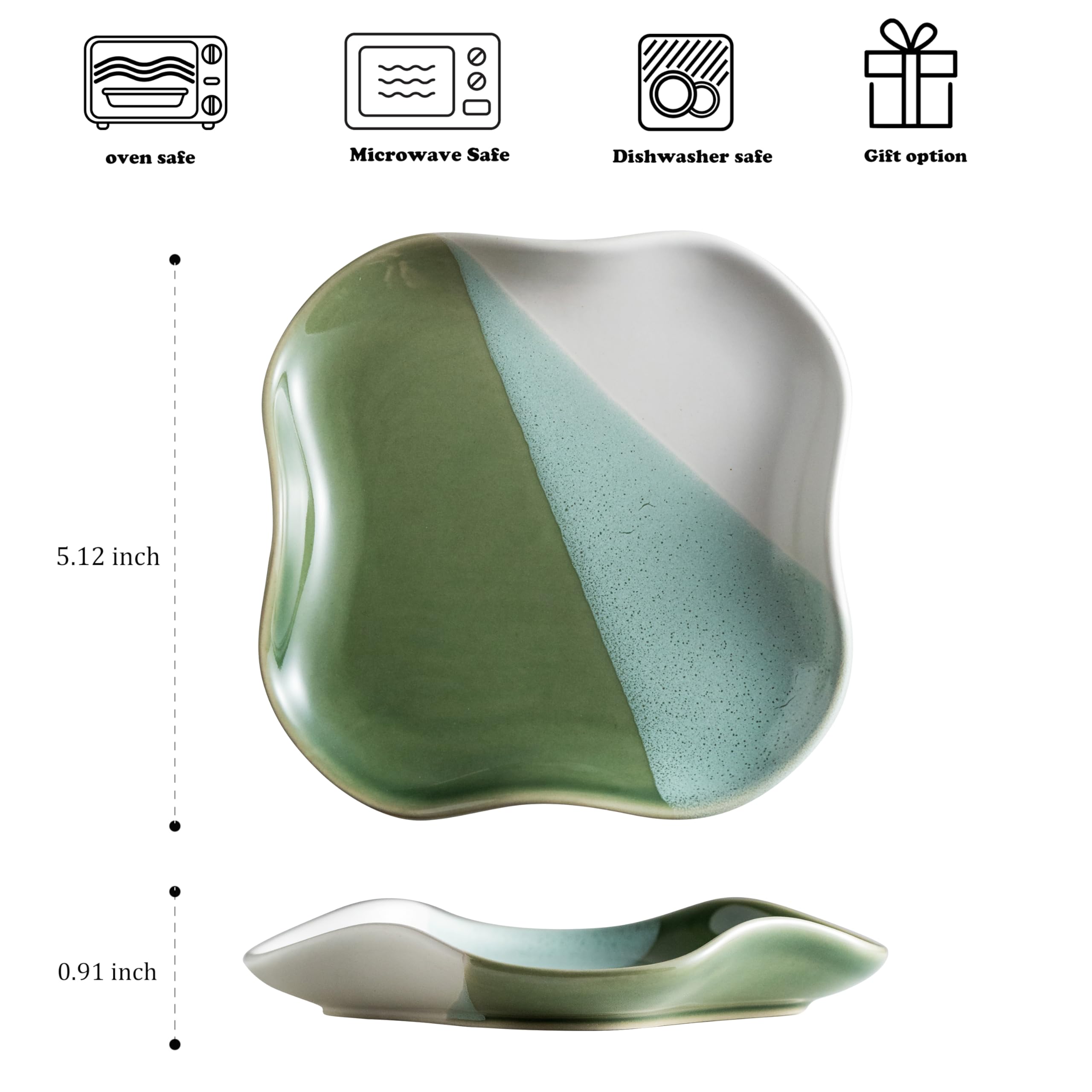 Cormomu utensil-rest ceramic design for stable placement on the counter