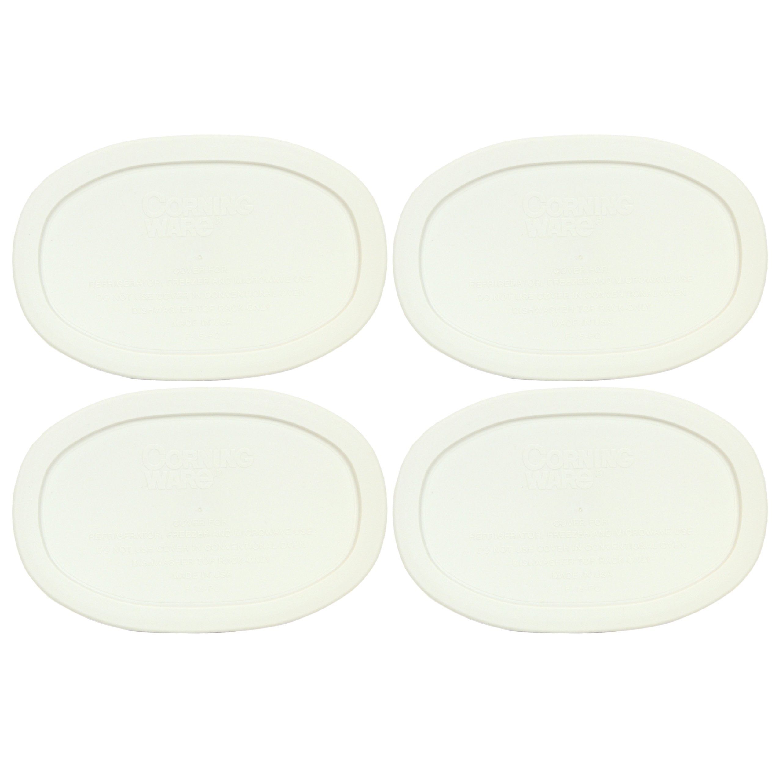 CorningWare F-15-PC lid set fits 15oz dishes for secure fridge storage.
