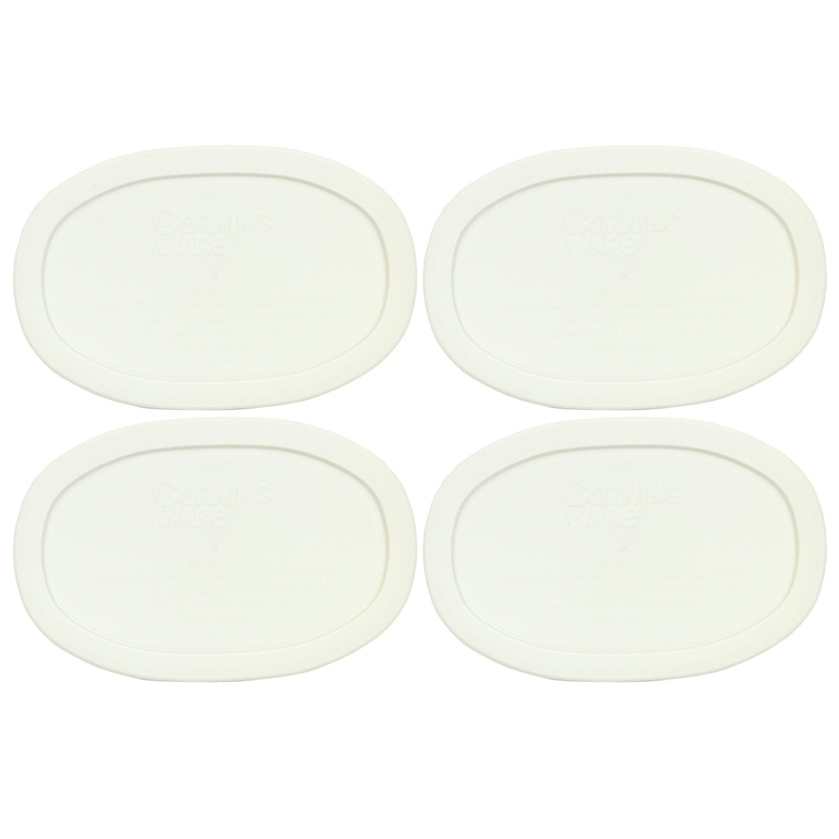 CorningWare F-15-PC lid set fits 15oz dishes for secure fridge storage.