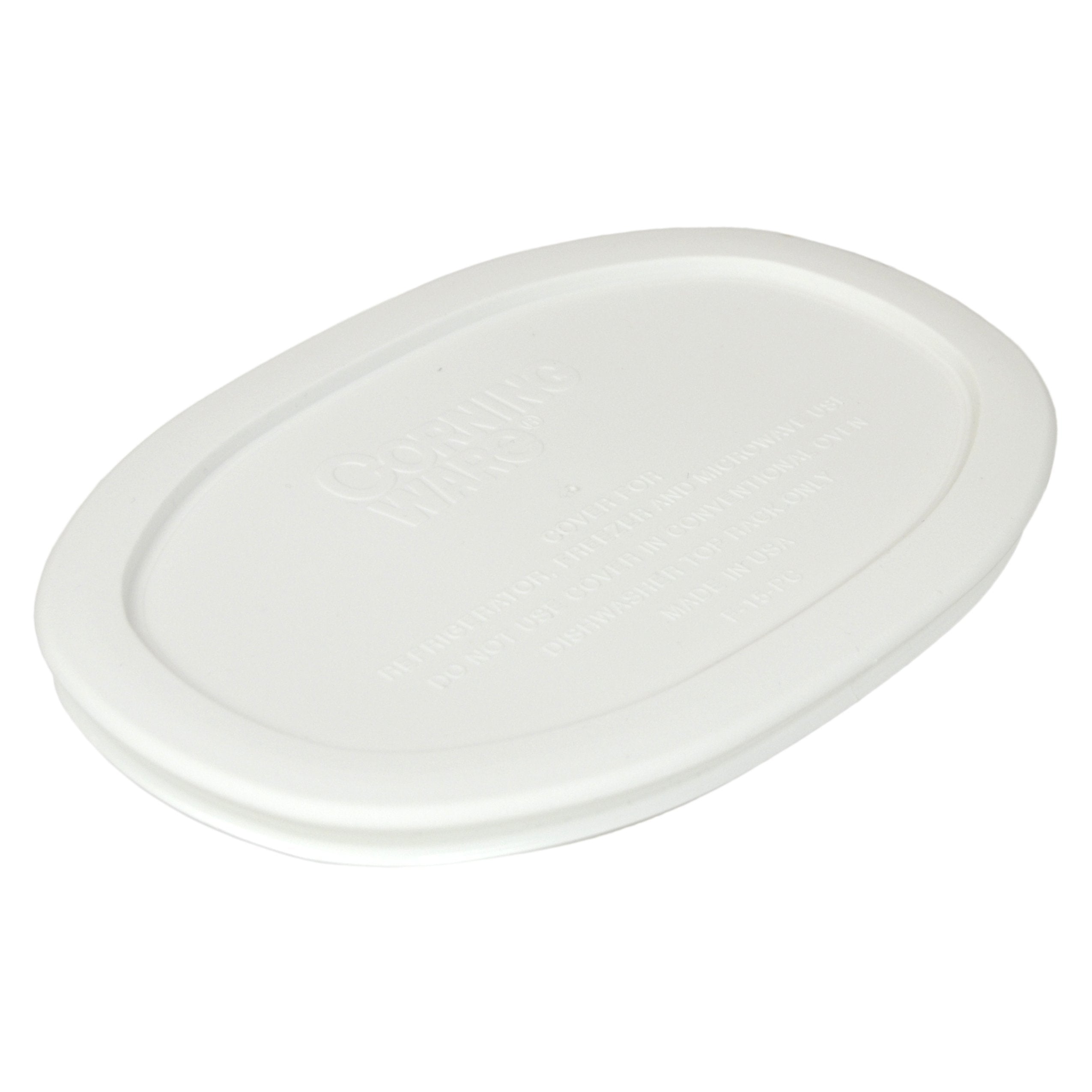 CorningWare F-15-PC 15oz lid is dishwasher-safe for easy cleanup.