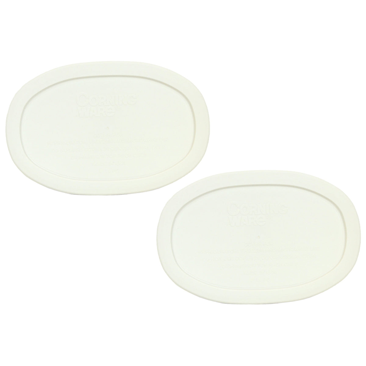 CorningWare F-15-PC oval plastic lid for 15-ounce dish in a two-pack, BPA-free and easy reuse.