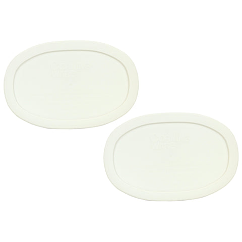 CorningWare F-15-PC oval plastic lid for 15-ounce dish in a two-pack, BPA-free and easy reuse.
