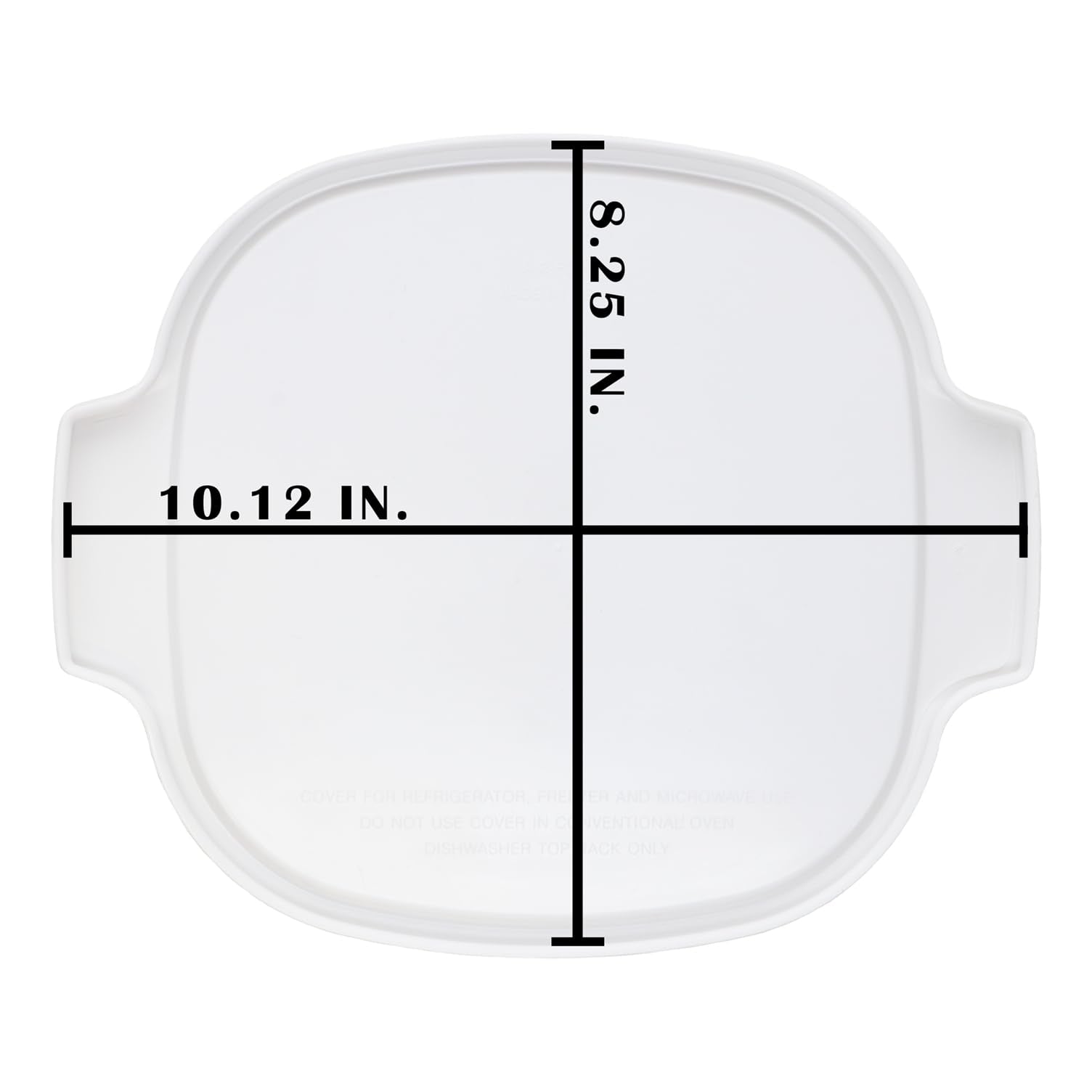 Corningware lid closeup shows BPA-free plastic and durable construction for everyday use.