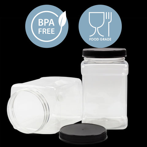Cornucopia Brands black lids seal freshness on each canister.