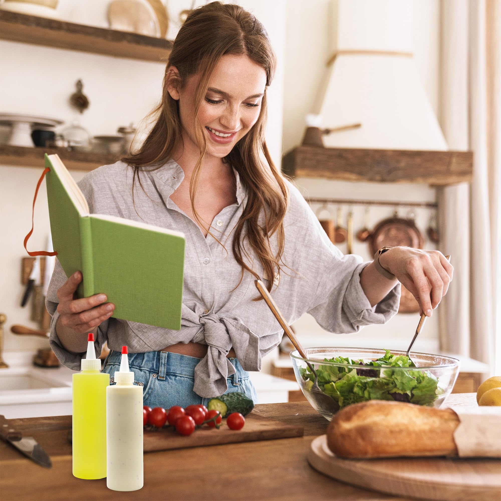 Cornucopia Brands squeeze bottle with versatile cap for condiments and sauces.