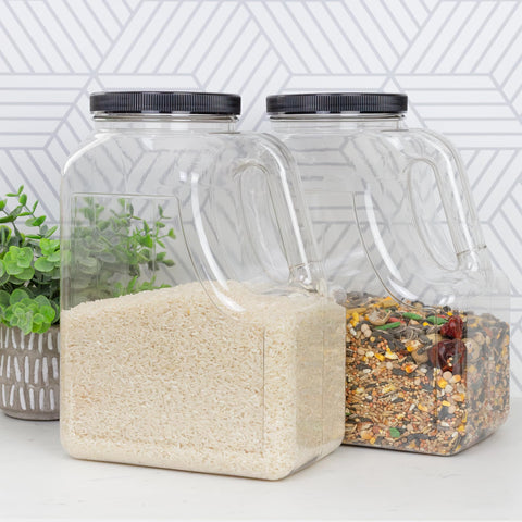 Cornucopia Brands gallon jar lid close-up showing airtight seal for dry goods