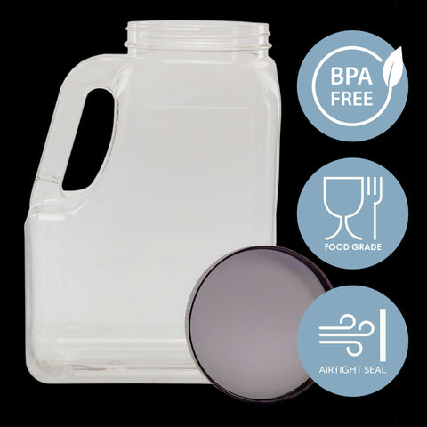 Wide mouth opening on Cornucopia Brands gallon jar for easy refilling