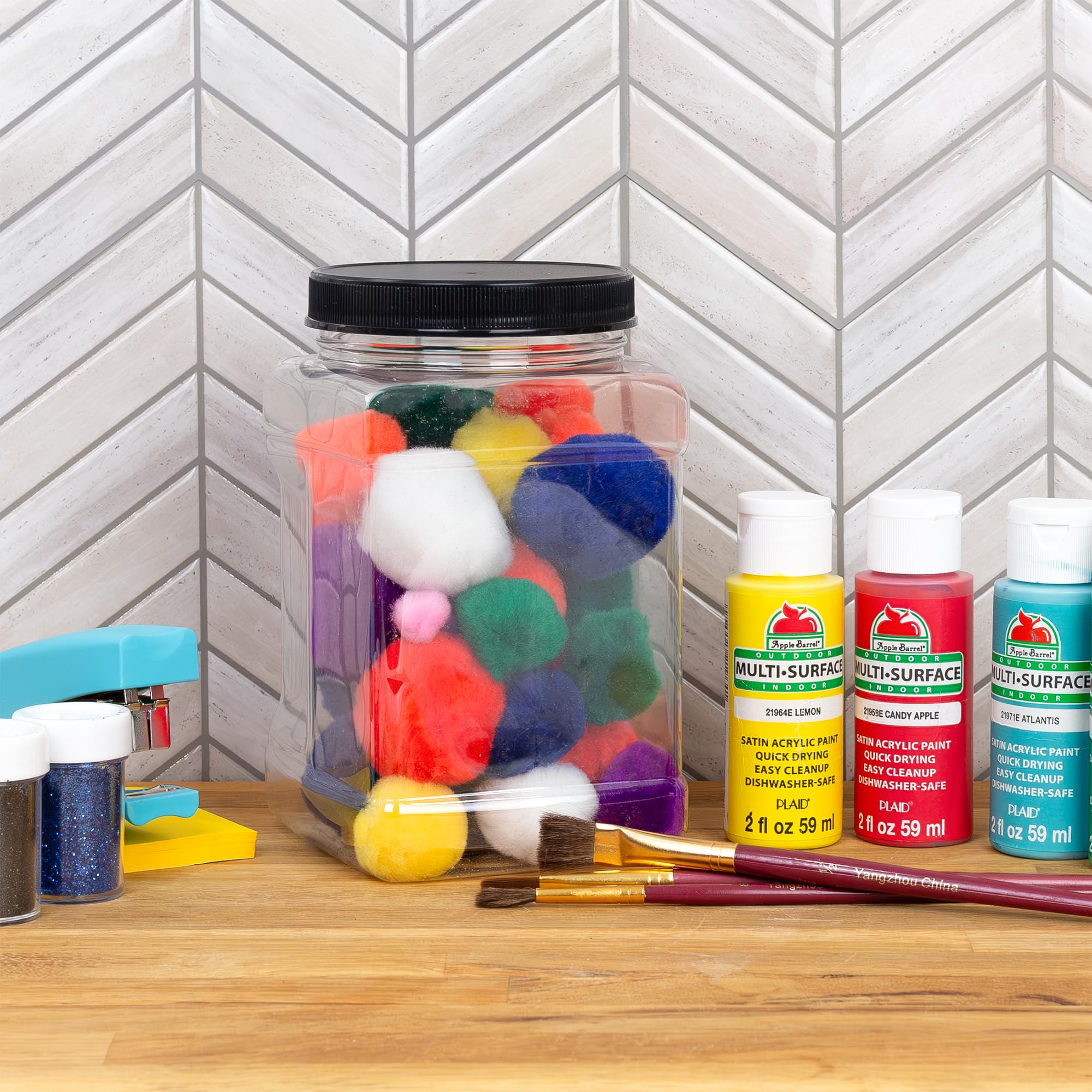 Cornucopia Brands clear rectangular jars showcase contents at a glance.
