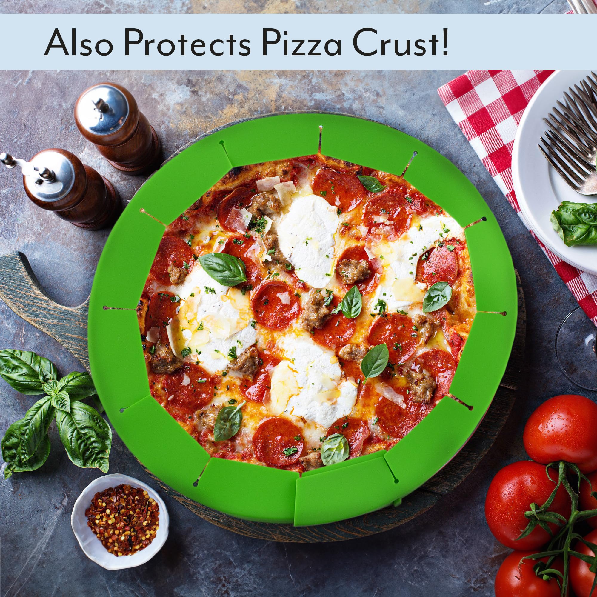 Dishwasher-safe silicone shields for quick cleanup after baking.