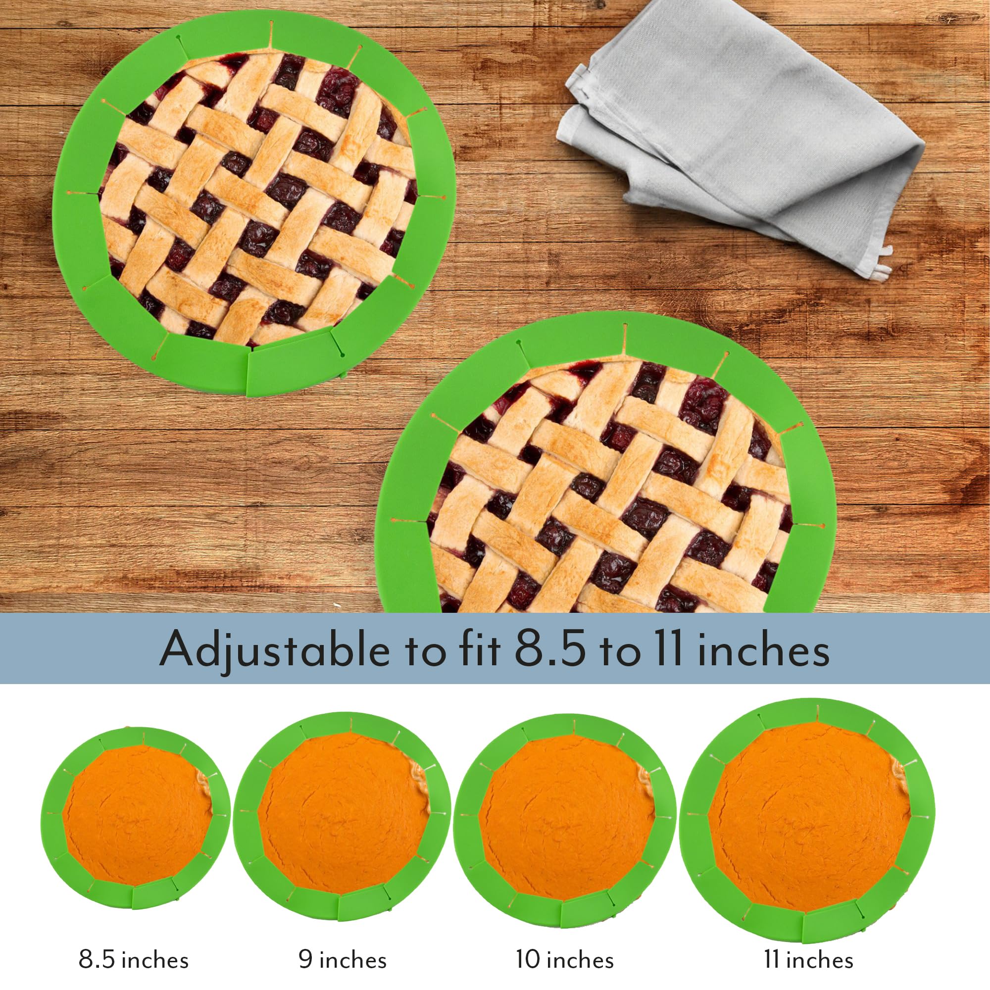 Compact storage for Cornucopia Brands pie shields.