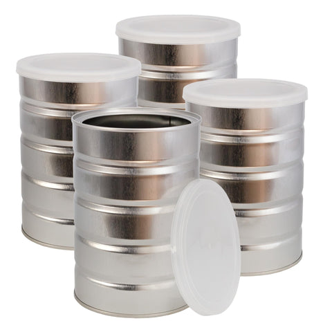 Cornucopia Brands empty coffee cans four-pack for pantry organization.