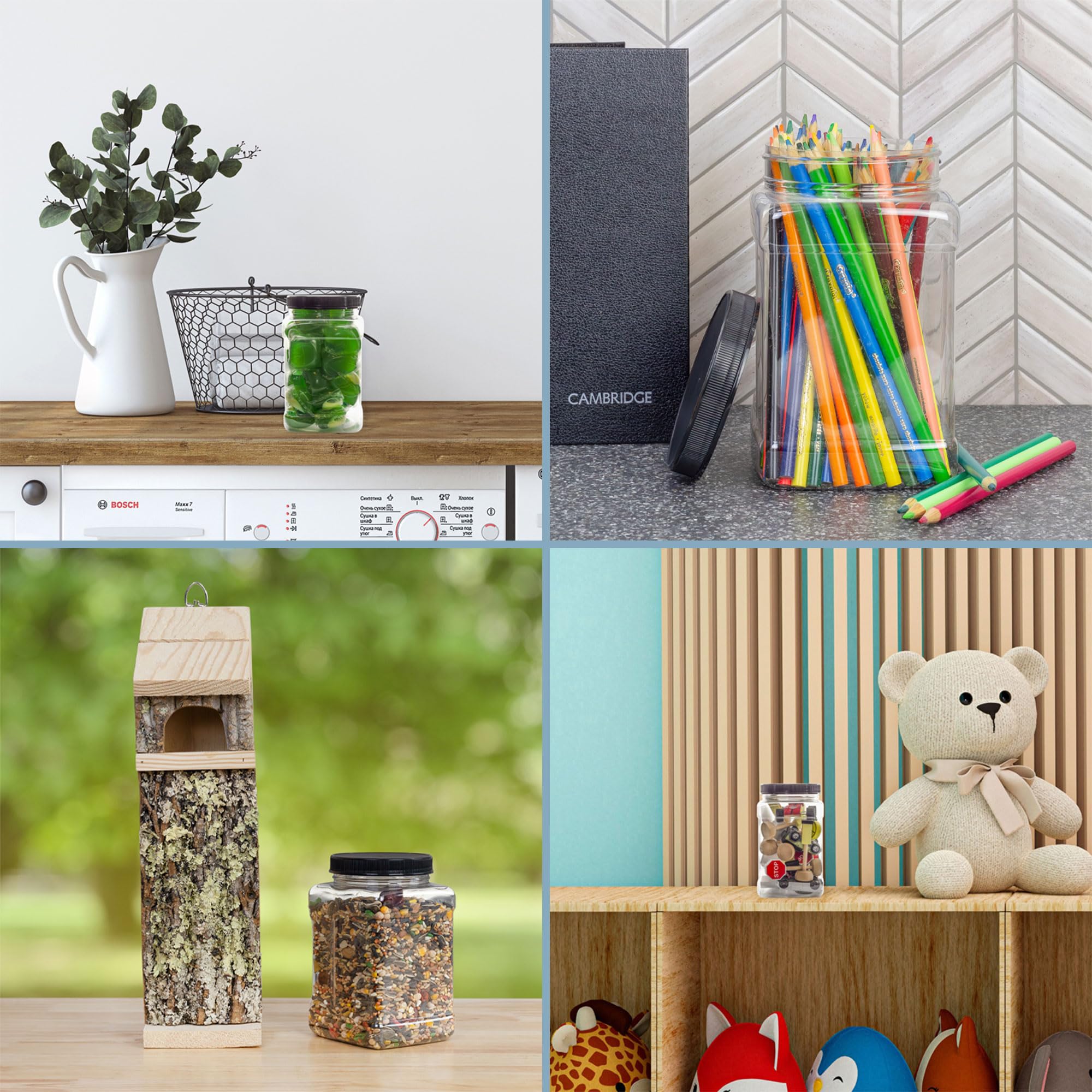 Cornucopia Brands lightweight, travel-friendly jars ideal for on-the-go storage.