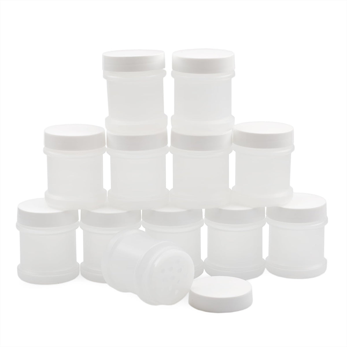 Cornucopia Brands mini spice jars with sifters closeup showing precise shaker holes