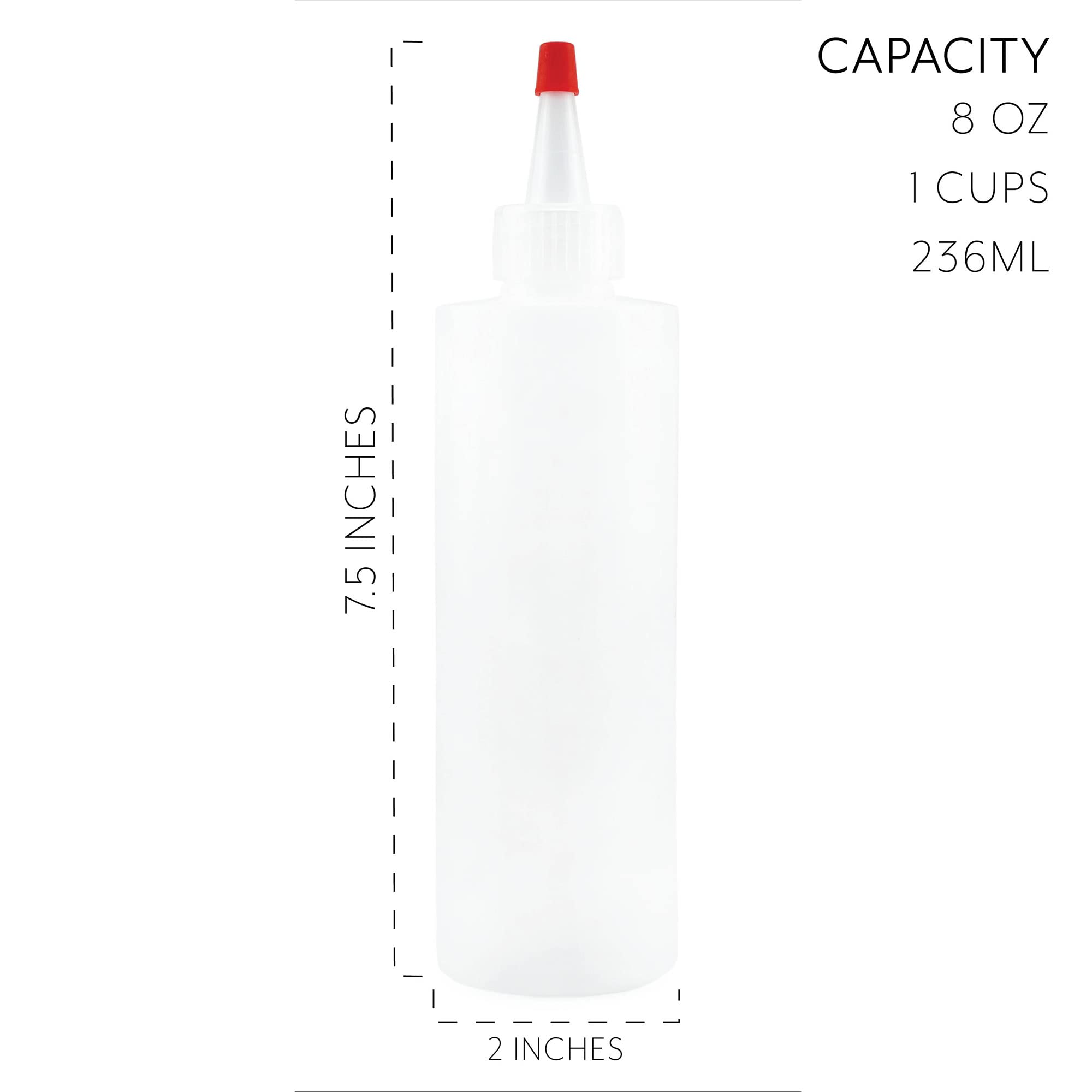 Cornucopia Brands 8oz bottle in translucent white for paint or glue.