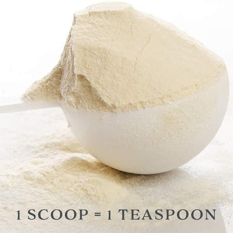 Cornucopia Brands three-point-two-inch-long spoons provide precise 5 ml portions.