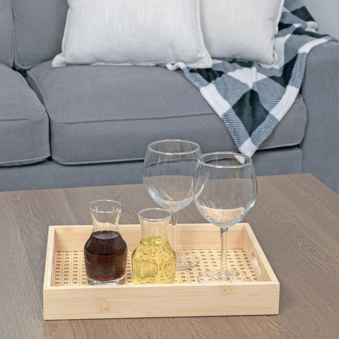 Cornucopia Brands wine tasting setup with carafes for sample pours.