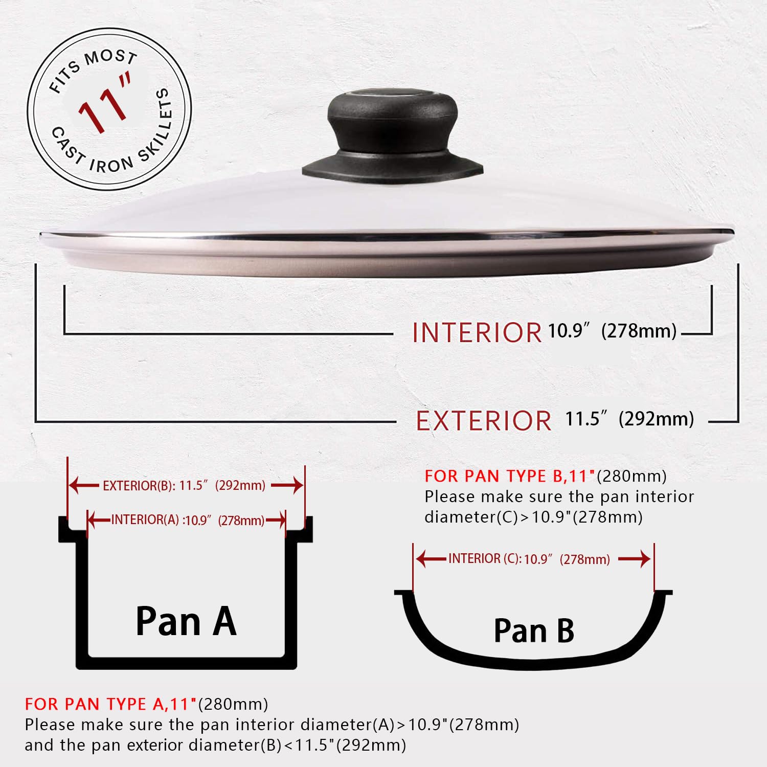 CORYTAO tempered glass lid provides a clear view of simmering meals