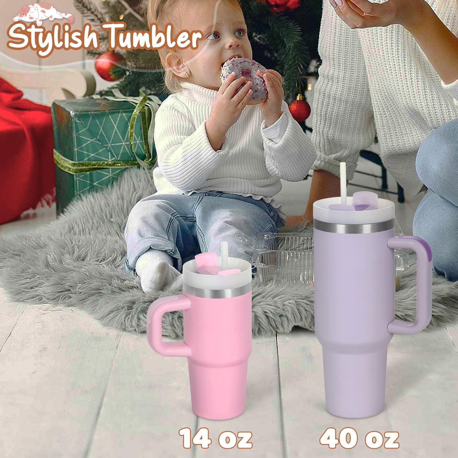 Cosictic nine color options including pink for kids' tumbler variety.