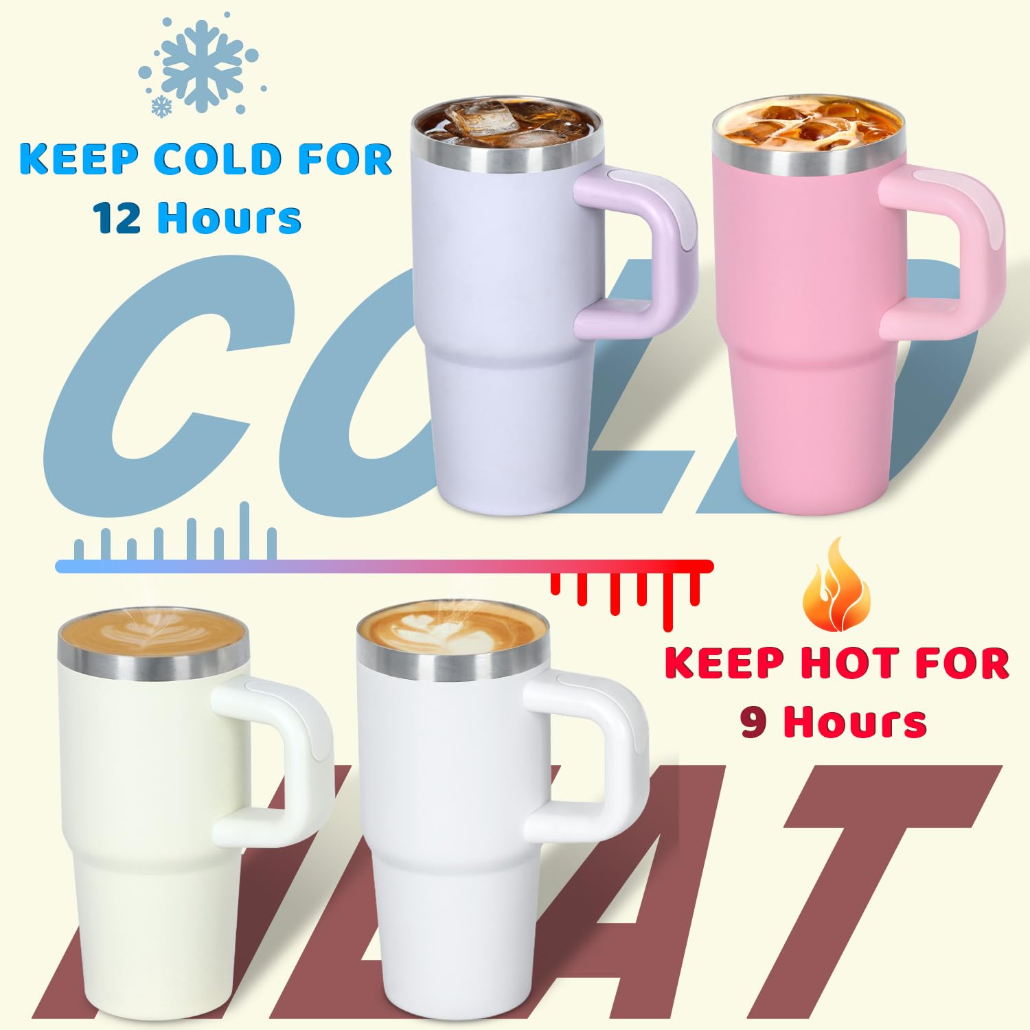 Cosictic 14oz double-wall insulated tumbler keeps drinks at the right temperature