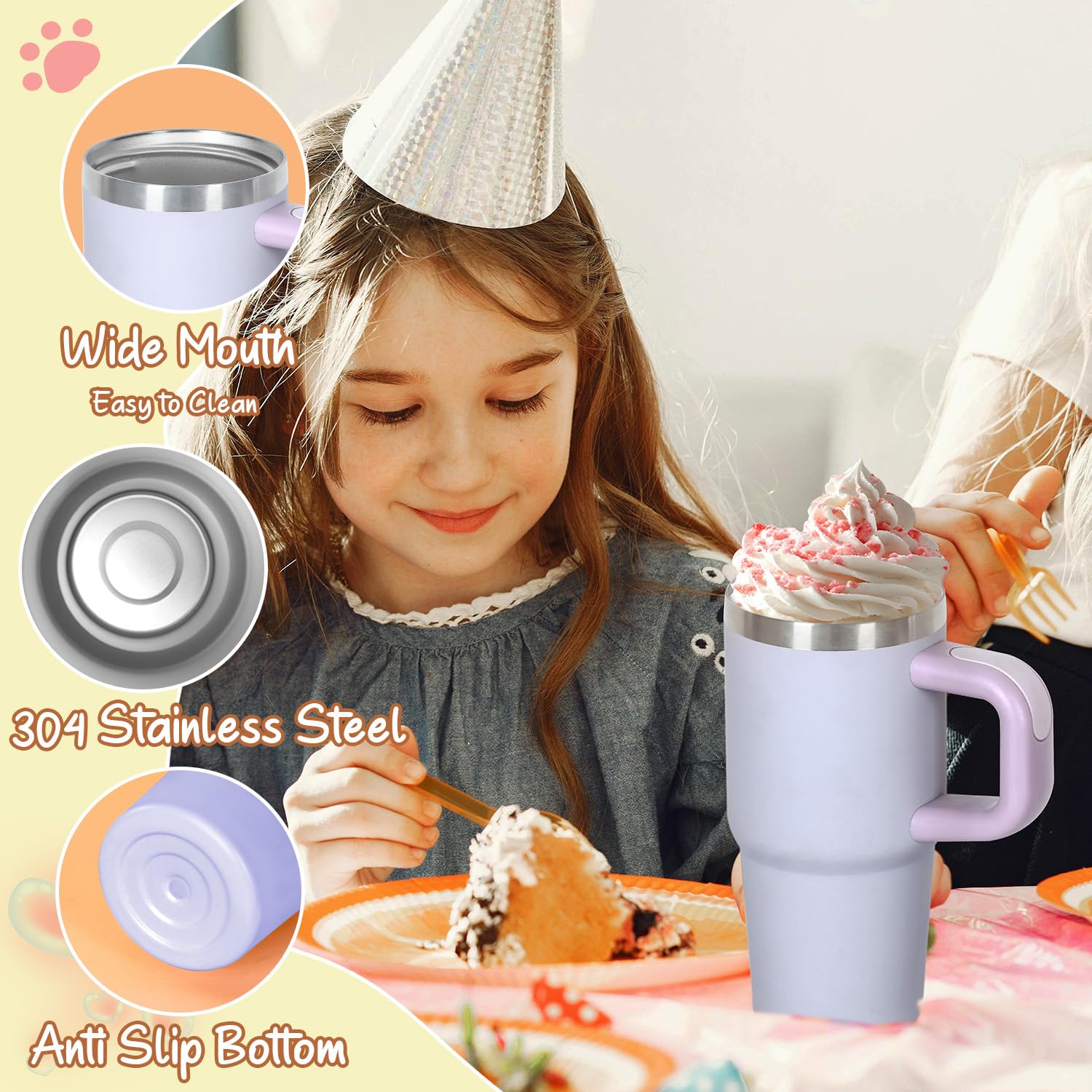 Cosictic tumbler with straw and spill-resistant lid for mess-free sips
