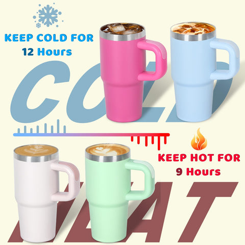 Cosictic double-wall vacuum insulated tumbler minimizes exterior condensation.