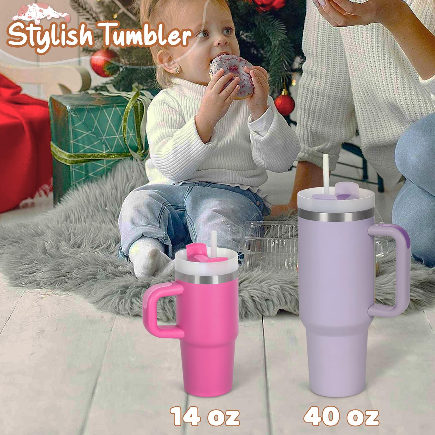 Cosictic nine-color options let kids choose a favorite tumbler.